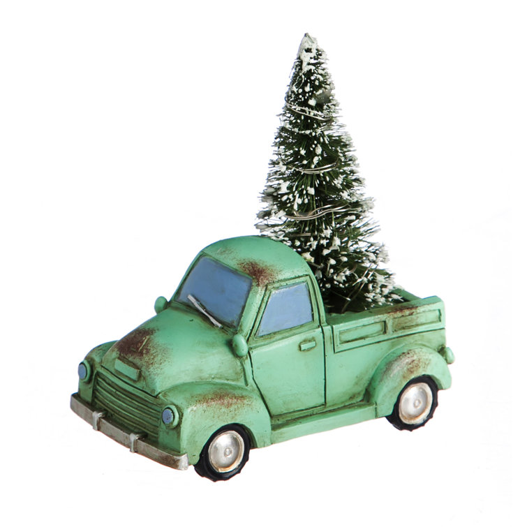 Evergreen Enterprises, Inc Holiday Truck with Tree Light Up Ceramic